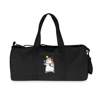 Jongleur hamster jongleur - Sac de sport en toile recyclée Stanley/Stella - noir - Devant