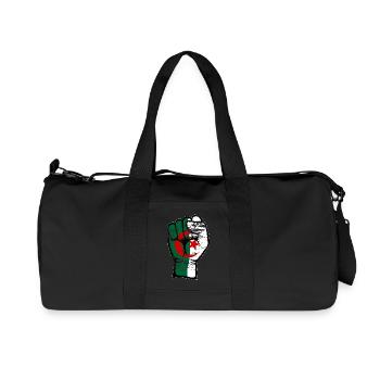 Algeria Flag Fist Hand Used Symbol - Recycled Canvas Sports Bag by Stanley/Stella - black - Front