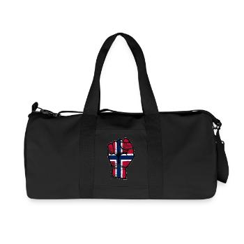 Norwegen Flagge Faust Hand Symbol used - Recycelte Canvas-Sporttasche von Stanley/Stella - Schwarz - Vorne
