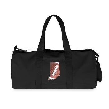 Real Football in the Indiana State Map - Recycled Canvas Sports Bag by Stanley/Stella - black - Front