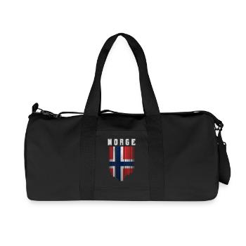 Norwegian flag, Norwegian pride - Recycled Canvas Sports Bag by Stanley/Stella - black - Front