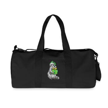 Waschbär Weihnachten Paket - Recycelte Canvas-Sporttasche von Stanley/Stella - Schwarz - Vorne