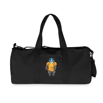Panda American Football Sports - Recycled Canvas Sports Bag by Stanley/Stella - black - Front