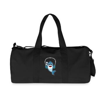 Delfin Seilspringen Springseil Fitness - Recycelte Canvas-Sporttasche von Stanley/Stella - Schwarz - Vorne