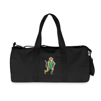 Monkey Bâton de hockey sur gazon - Sac de sport en toile recyclée Stanley/Stella - noir - Devant