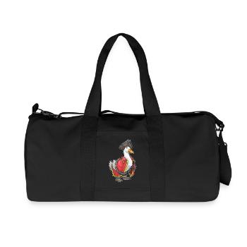Chapeau de pirate Duck Pirate - Sac de sport en toile recyclée Stanley/Stella - noir - Devant