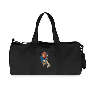 Bâton de hockey sur glace Lion - Sac de sport en toile recyclée Stanley/Stella - noir - Devant