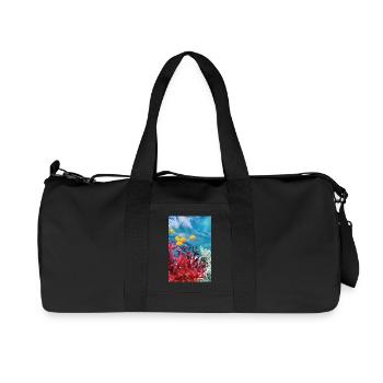 Monde sous-marin vibrant du récif corallien - Sac de sport en toile recyclée Stanley/Stella - noir - Devant
