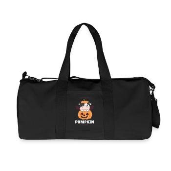 Cow Halloween Pumpkin cutest Pumpkin ever - Recycled Canvas Sports Bag by Stanley/Stella - black - Front