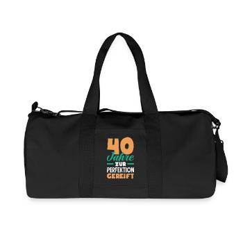 Funny 40th Birthday Gift Birthday Shirt - Recycled Canvas Sports Bag by Stanley/Stella - black - Front