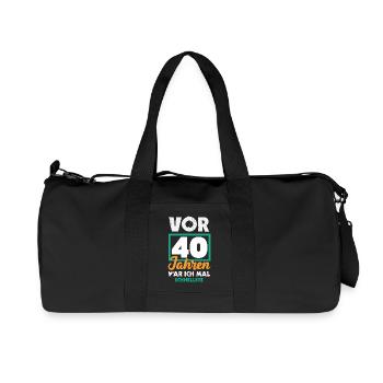 Funny 40th Birthday Gift Birthday Shirt - Recycled Canvas Sports Bag by Stanley/Stella - black - Front