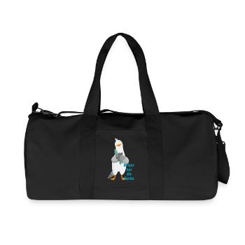 « Beurre au poisson » - Drôle de mouette avec du poisson - Sac de sport en toile recyclée Stanley/Stella - noir - Devant