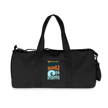 Catch Barrels Not Drama Surf Art - Recycled Canvas Sports Bag by Stanley/Stella - black - Front