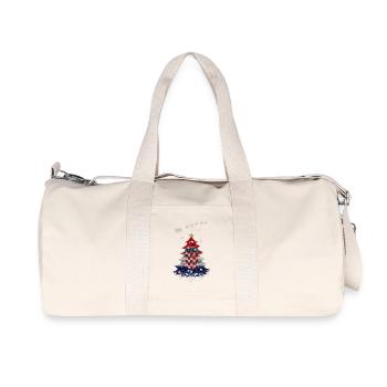 Christmas tree with Croatia flag - Recycled Canvas Sports Bag by Stanley/Stella - natural - Front