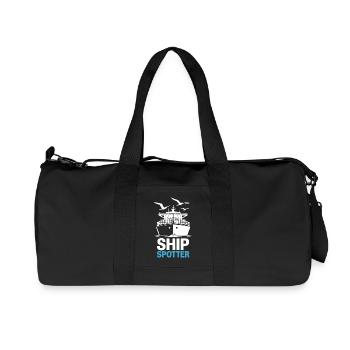 Ship Spotter Leidenschaft Maritim - Recycelte Canvas-Sporttasche von Stanley/Stella - Schwarz - Vorne