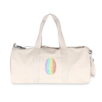 Colorful Rainbow Fingerprint - Recycled Canvas Sports Bag by Stanley/Stella - natural - Front
