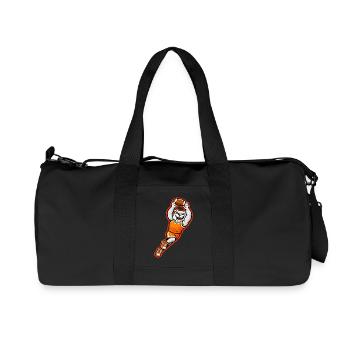 Bulldog Football Touchdown-Maskottchen - Recycelte Canvas-Sporttasche von Stanley/Stella - Schwarz - Vorne