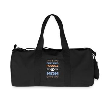 Maman de caniche certifiée - Sac de sport en toile recyclée Stanley/Stella - noir - Devant