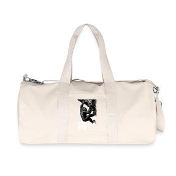 Gorilla Bouldering: Power Control Focus Design - Recycled Canvas Sports Bag by Stanley/Stella - natural - Front