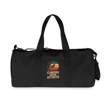  Climbing Mode Activated Klettern Boulder Retro - Recycelte Canvas-Sporttasche von Stanley/Stella - Schwarz - Vorne