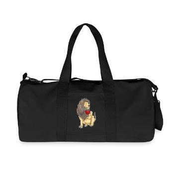 Lion Coffee Mug - Recycled Canvas Sports Bag by Stanley/Stella - black - Front