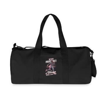 Unterschätze niemals eine Frau mit einer neuen Hüfte - Recycelte Canvas-Sporttasche von Stanley/Stella - Schwarz - Vorne