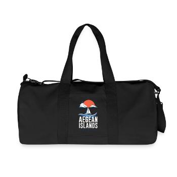 Sailing Gifts for Men, Aegean Islands By Sail - Recycled Canvas Sports Bag by Stanley/Stella - black - Front