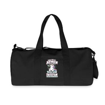 Und Jetzt Atmen Alle Mal Tief Ein Einhorn - Recycelte Canvas-Sporttasche von Stanley/Stella - Schwarz - Vorne
