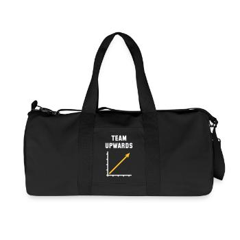 Team Aufwärts (Erfolg / Fortschritt / NEG Gold 2C) - Recycelte Canvas-Sporttasche von Stanley/Stella - Schwarz - Vorne