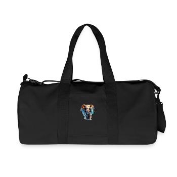 Elefant - Recycelte Canvas-Sporttasche von Stanley/Stella - Schwarz - Vorne