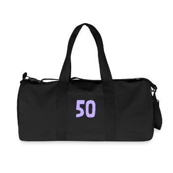 50. 50 ANS. 50e ANNIVERSAIRE. ANNIVERSAIRE 50 ANS. - Sac de sport en toile recyclée Stanley/Stella - noir - Devant