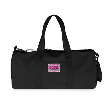 PAAR. ICH HABE GERADE GEHEIRATET. Junggesellinnenabschied. HEILIGER VALENTINSTAG. MARIES - Recycelte Canvas-Sporttasche von Stanley/Stella - Schwarz - Vorne