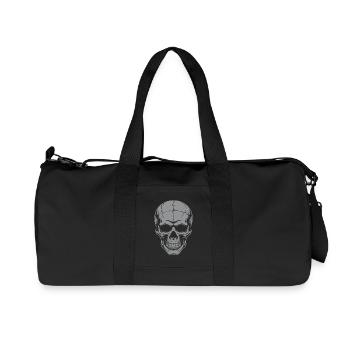 Grand crâne souriant. Motif pour amis gothiques - Sac de sport en toile recyclée Stanley/Stella - noir - Devant
