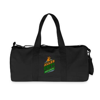 Alles gut! Kein Stress! - Recycelte Canvas-Sporttasche von Stanley/Stella - Schwarz - Vorne