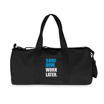 surfing - Recycled Canvas Sports Bag by Stanley/Stella - black - Front