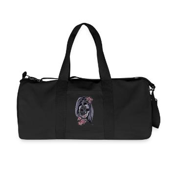 Femme avec un masque - Sac de sport en toile recyclée Stanley/Stella - noir - Devant