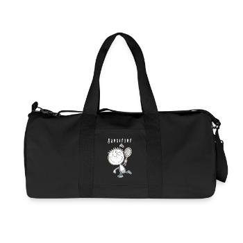 Cool joueur de badminton masculin - Sac de sport en toile recyclée Stanley/Stella - noir - Devant