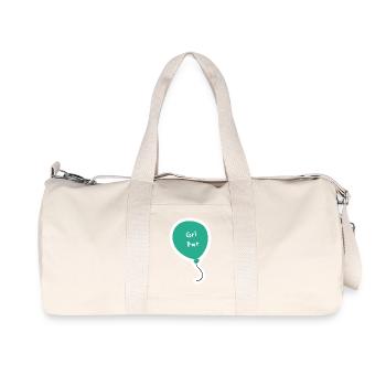 Grl Pwr Blaugrün Ballon - Recycelte Canvas-Sporttasche von Stanley/Stella - Naturweiß - Vorne
