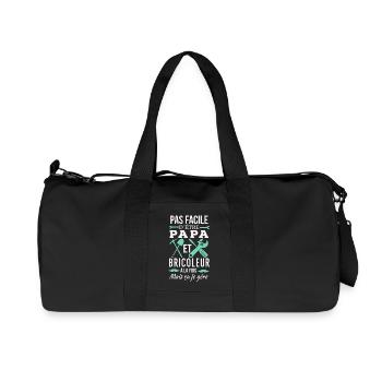 Papa et bricoleur à la fois - Sac de sport en toile recyclée Stanley/Stella - noir - Devant