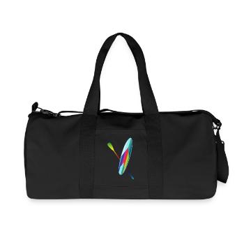 Stand up paddling colorful paddle board - Recycled Canvas Sports Bag by Stanley/Stella - black - Front