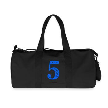 5 YEARS. 5th ANNIVERSARY. BIRTHDAY 5 YEARS. 5 - Recycled Canvas Sports Bag by Stanley/Stella - black - Front