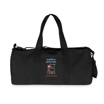 Détective pour enfants - Sac de sport en toile recyclée Stanley/Stella - noir - Devant