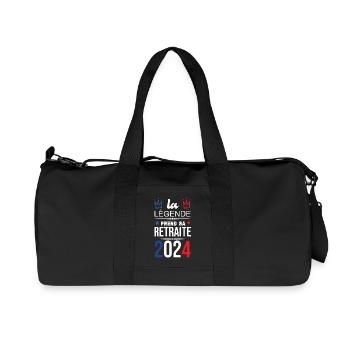 La Légende Prend Sa Retraite 2024 - Sac de sport en toile recyclée Stanley/Stella - noir - Devant