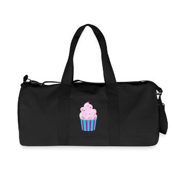 Icecream Cup Deko Eis Streifen Sommer Fun Fan - Recycelte Canvas-Sporttasche von Stanley/Stella - Schwarz - Vorne
