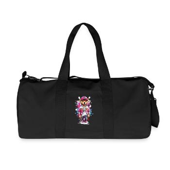 Chien - Sac de sport en toile recyclée Stanley/Stella - noir - Devant