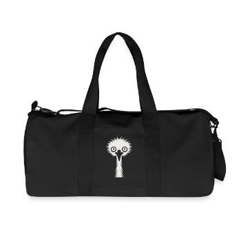 Graceful Silhouette: Emu & Ostrich in Silhouette - Recycled Canvas Sports Bag by Stanley/Stella - black - Front