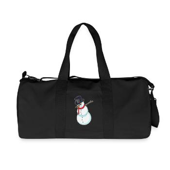 Danse hip-hop de Noël Snowman - Sac de sport en toile recyclée Stanley/Stella - noir - Devant