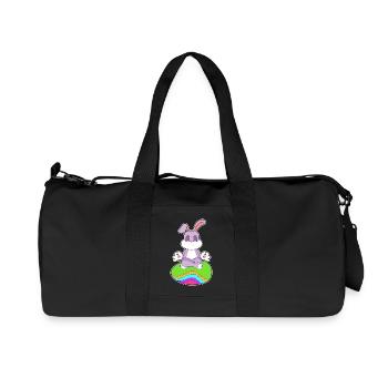 Méditation de Pâques avec un lapin - Sac de sport en toile recyclée Stanley/Stella - noir - Devant
