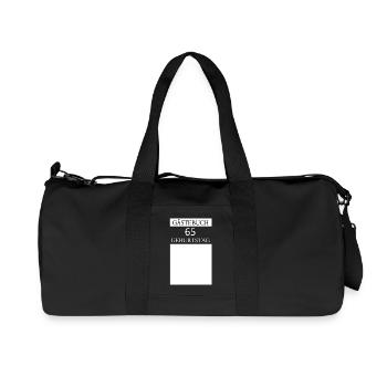 Guestbook 65th Birthday Signature T-shirt - Recycled Canvas Sports Bag by Stanley/Stella - black - Front