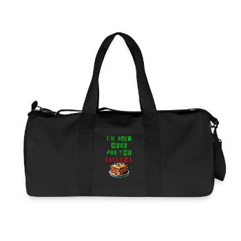I'm just here for the lasagna - Recycled Canvas Sports Bag by Stanley/Stella - black - Front